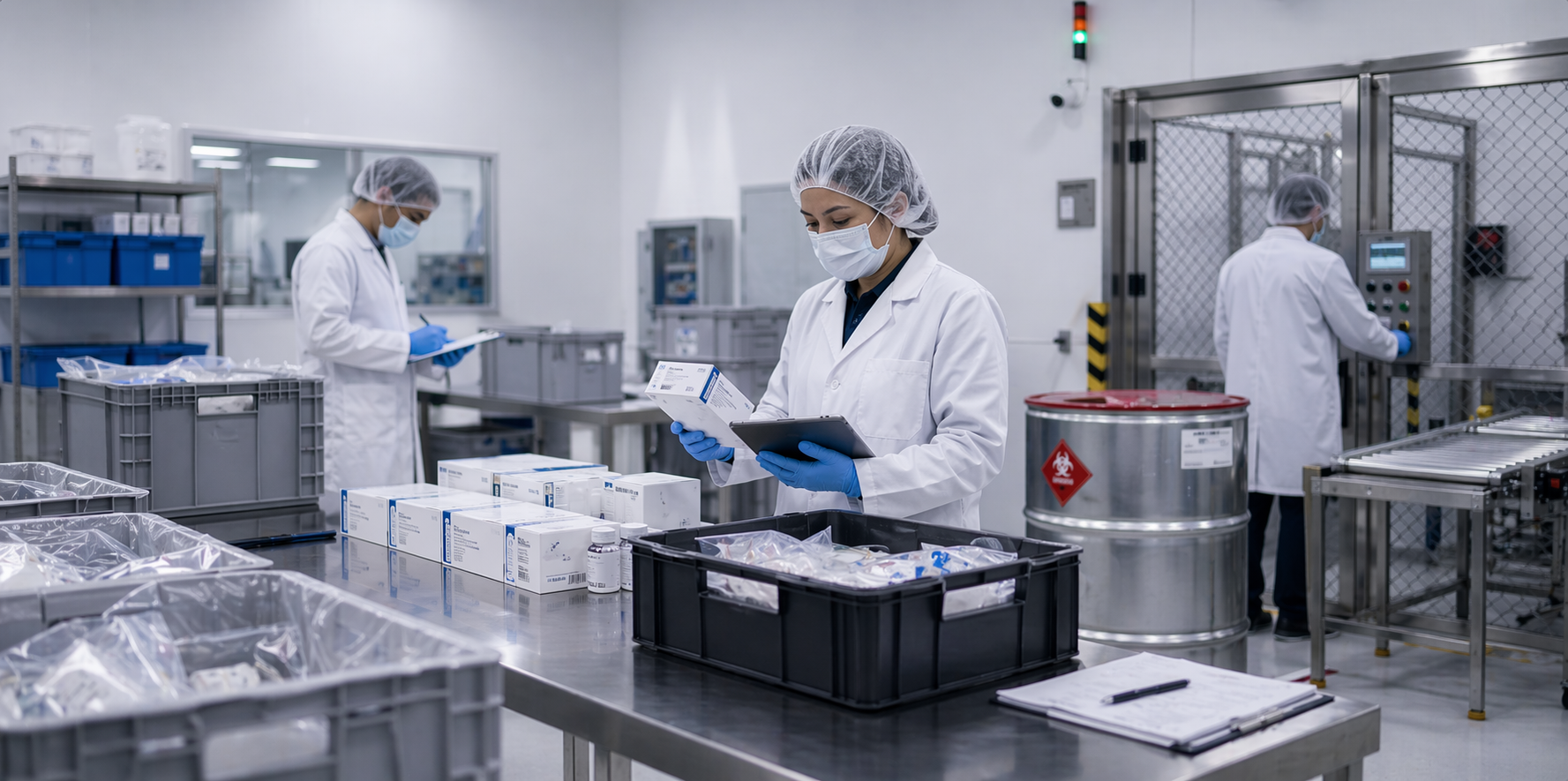 Clinical trial material closeout workflow